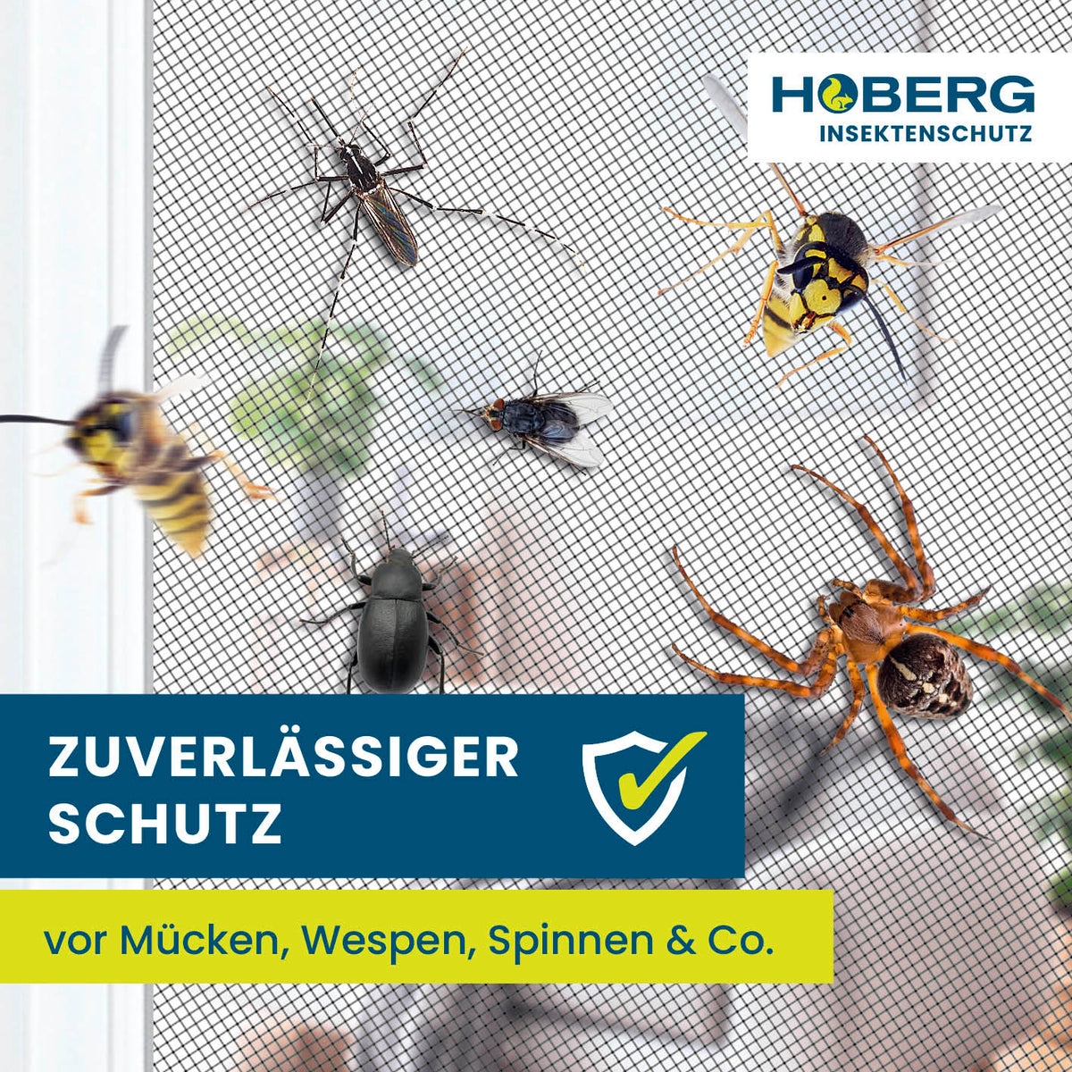 Insektenschutzvorhang - mit XXL-Magnetbändern - 100 x 210 cm schützt zuverlässig vor Mücken, Wespen und Spinnen.