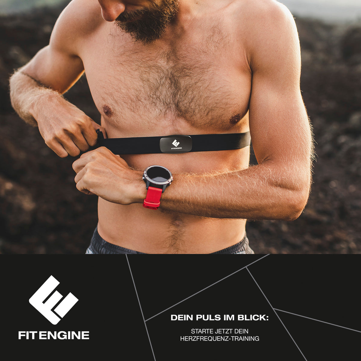 Herzfrequenzmesser mit Bluetooth, leicht und spritzwassergeschützt, ideal für Ausdauertraining und kompatibel mit IOS & Android.
