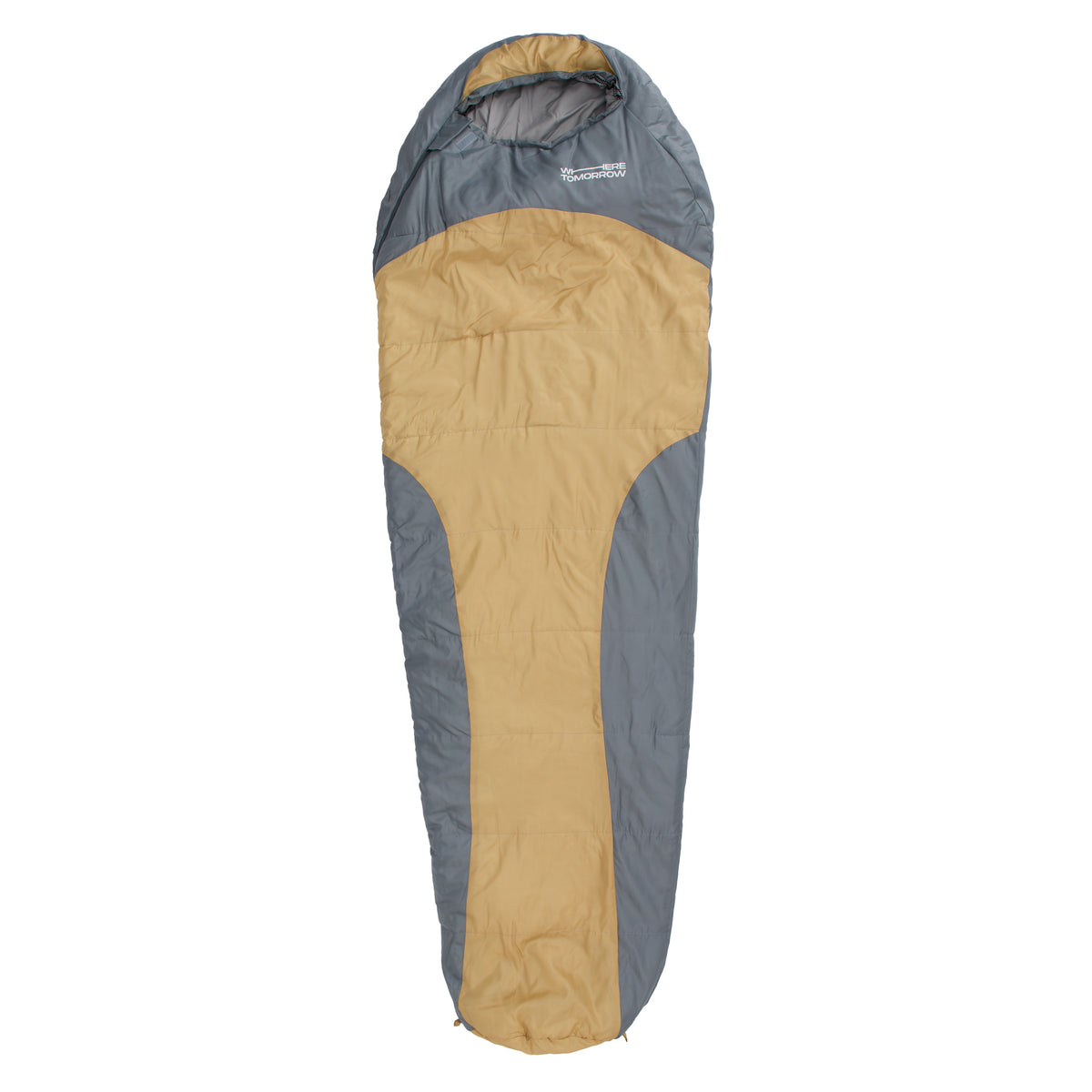 Camping Schlafsack Classic - Mumienschlafsack in Curry mit wasserabweisendem Außenmaterial und praktischer Tragetasche, 230 x 80 x 55 cm.