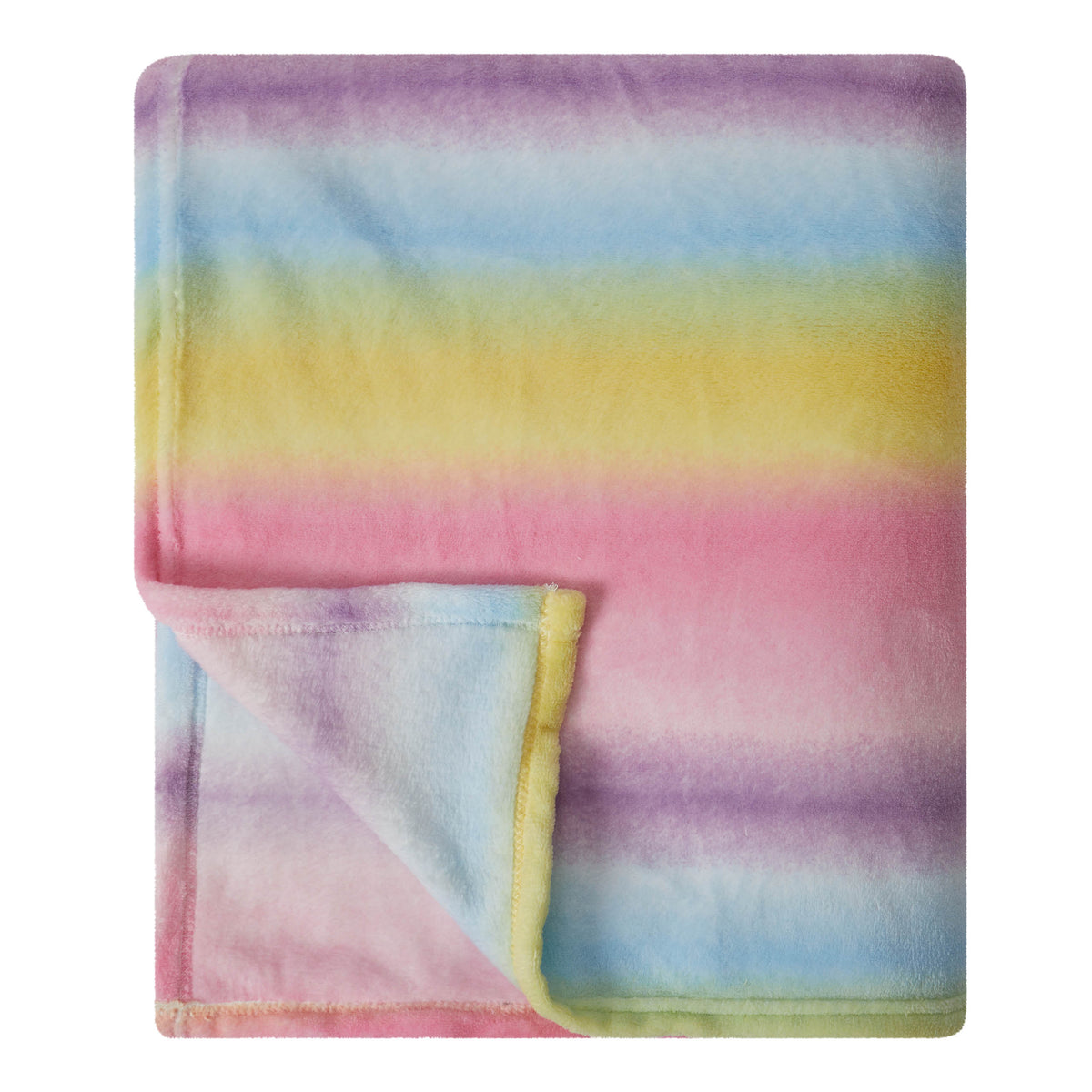 Kuscheldecke für Kinder - 100 x 150 cm - Regenbogen aus weichem Coral-Fleece, buntes, hautfreundliches und pflegeleichtes Design von Lumaland.