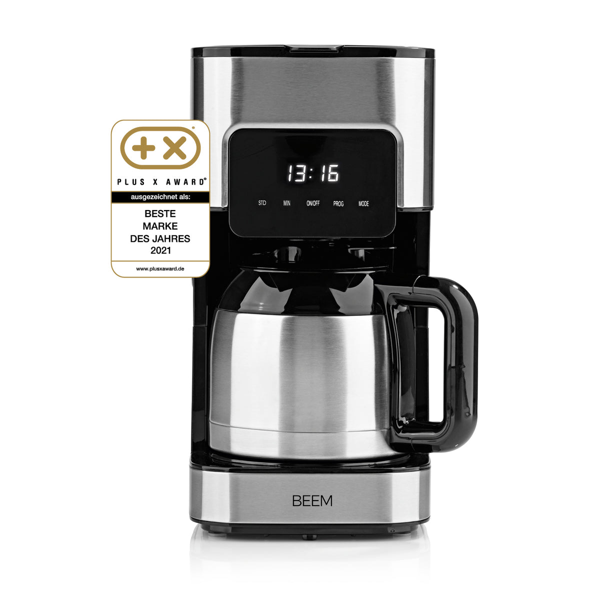 FRESH-AROMA-TOUCH Filterkaffeemaschine - Thermo mit Edelstahl, Thermoskanne und LED-Touch-Display für schnellen Kaffeegenuss.