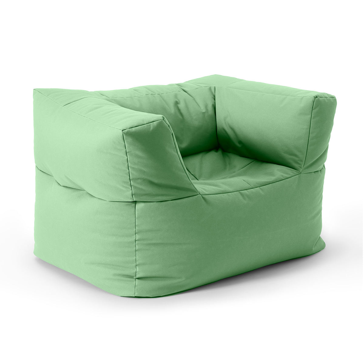 Sitzsack-Sofa Sessel (400 L) - Modulares System in Pastell Grün, bequemer und pflegeleichter Indoor & Outdoor Sessel