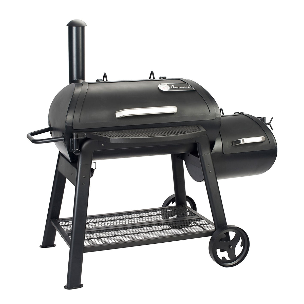 Smoker Vinson 400 klassischer 18 Zoll Smoker mit 4-in-1 Funktion, emaillierte Grillroste, abgerundetes Design für optimale Luftzirkulation.
