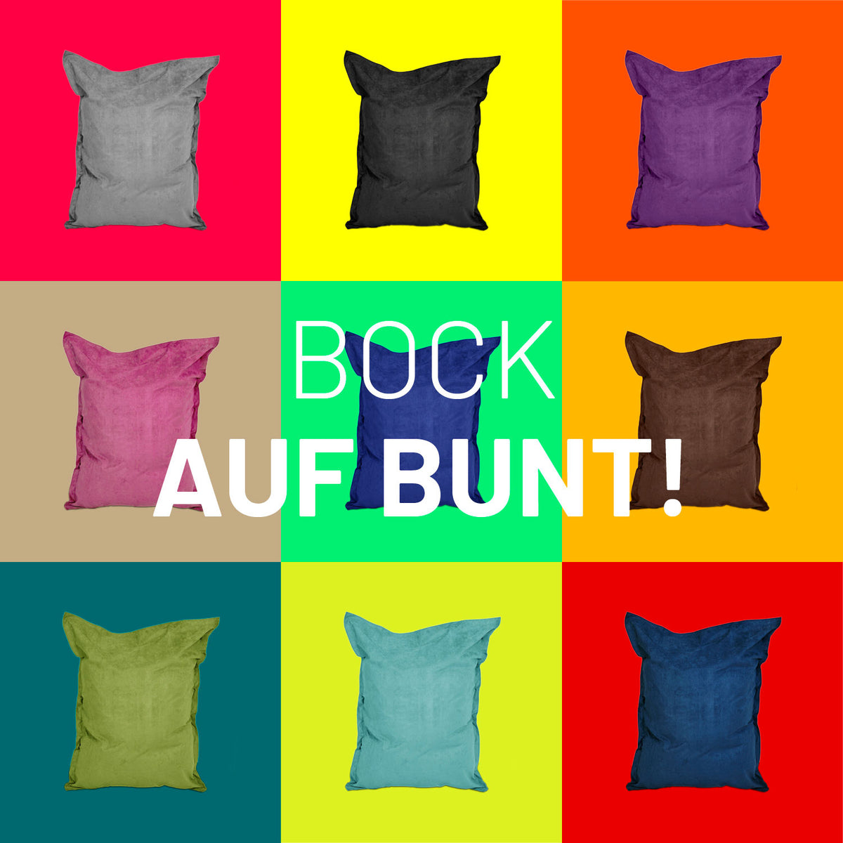 XXL Microvelours Sitzsack (380 L) - indoor - Grün, wasserfest, bequemer Riesensitzsack von Lumaland in verschiedenen Farben.