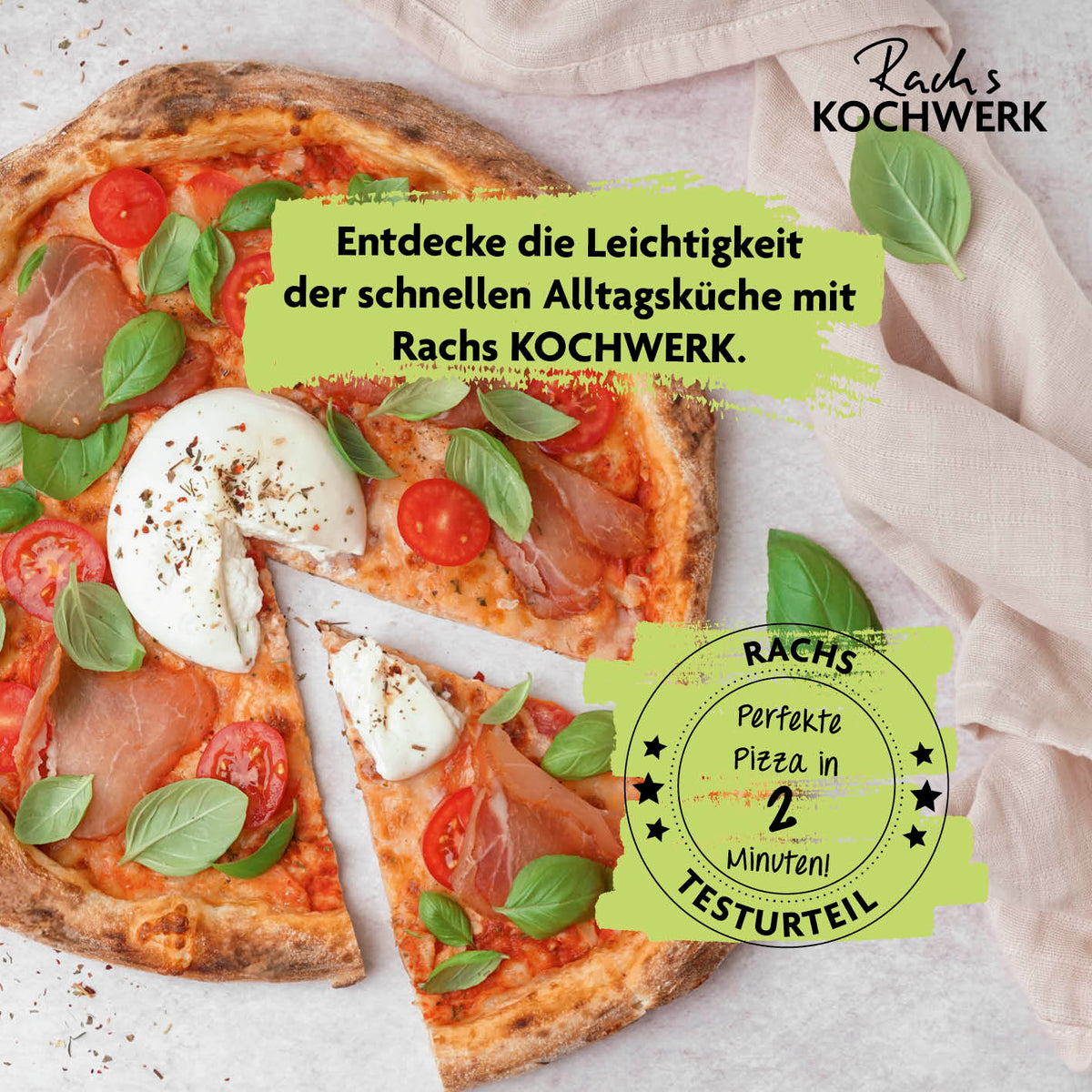Gas-Pizzaofen für Pizzen bis zu Ø 34 cm mit Cordierit-Pizzastein, Thermometer und schneller Vorwärmzeit für perfekte Pizza in 2 Minuten.