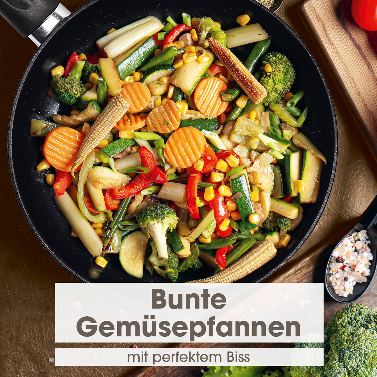 Karbonstahl-Bratpfanne Ø 24 cm mit 2-fach Antihaftbeschichtung ideal für fettarmes Braten und gleichmäßige Hitzeverteilung auf allen Herdarten.