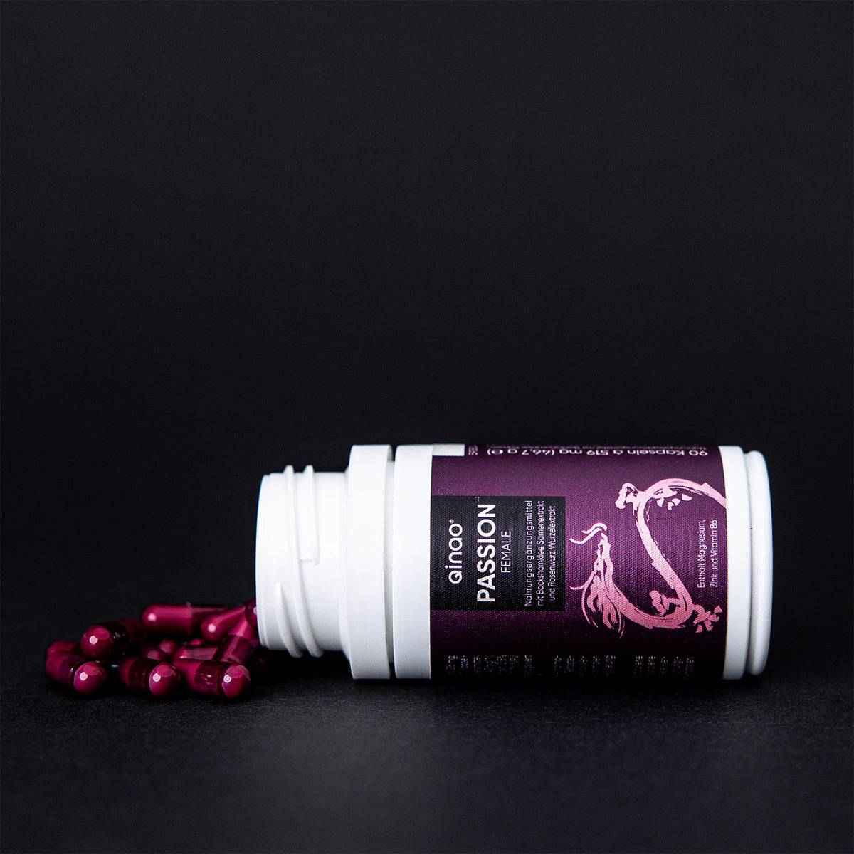 Nahrungsergänzungsmittel FEMALE - 90 Kapseln mit Vitamin B6, Zink, Rosenwurz, Bockshornklee, Chilischote, vegan, zuckerfrei, glutenfrei.
