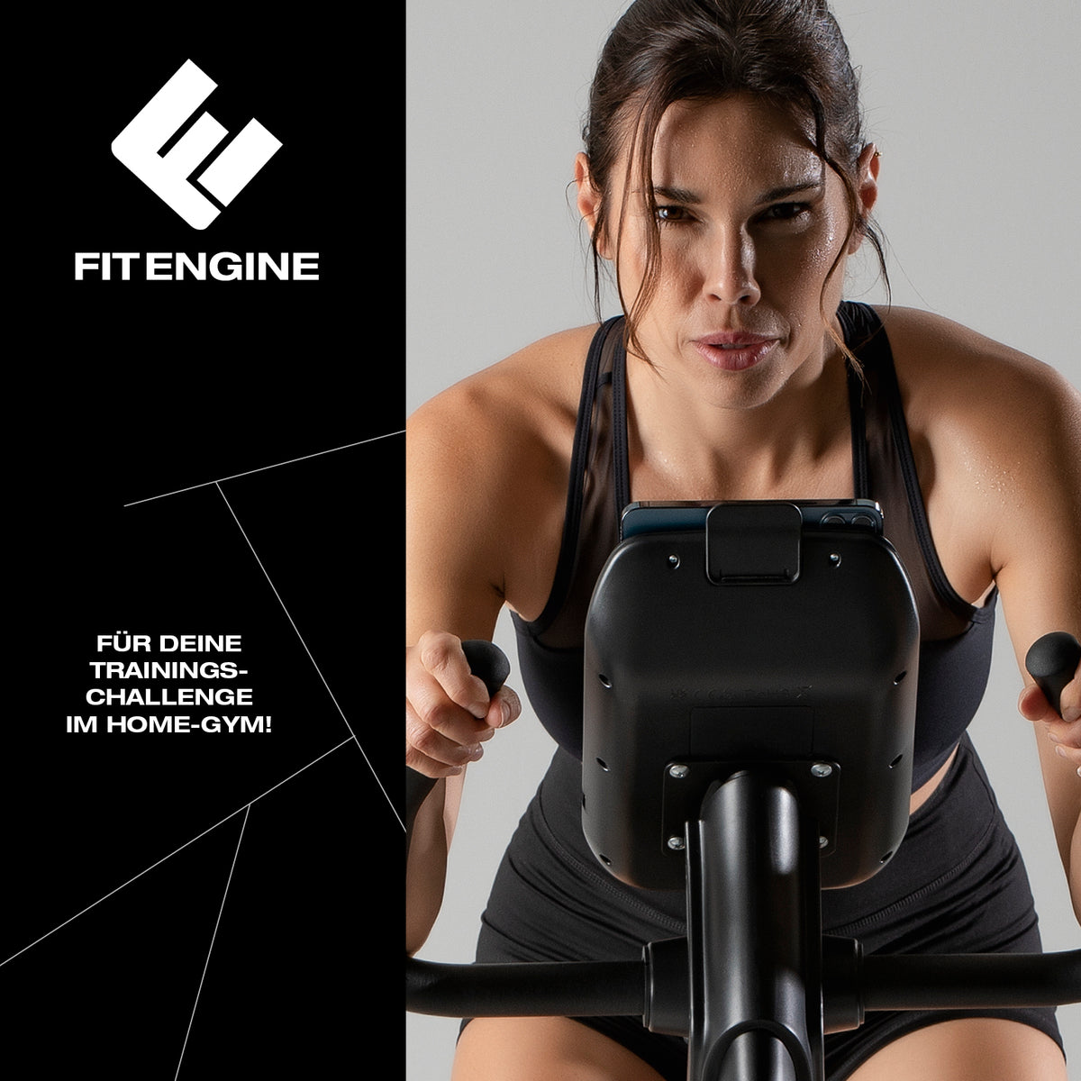Heimtrainer Smart mit 9kg Aluminium-Schwungrad, 24 Widerstandsstufen, LCD-Display, verstellbarem Sattel und Kinomap-Kompatibilität.