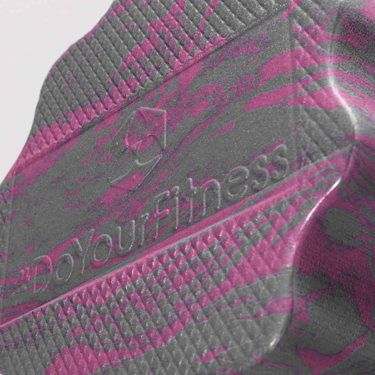 Faszienrolle "Anila" eckig 45x15 cm Pink/Grau mit Wellenstruktur für effektives Faszientraining und Massage zur Muskelentspannung.