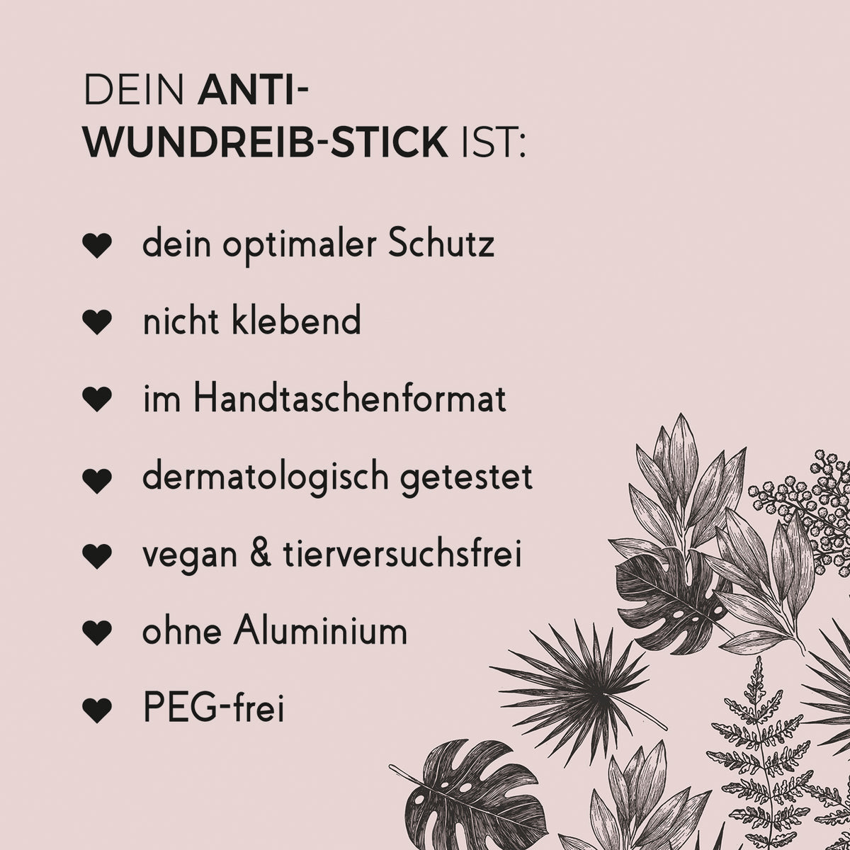 Kosmetikum - Anti-Wundreib-Stick - Woman - 25 g, optimaler Schutz, nicht klebend, vegan, dermatologisch getestet, ohne Aluminium, PEG-frei.