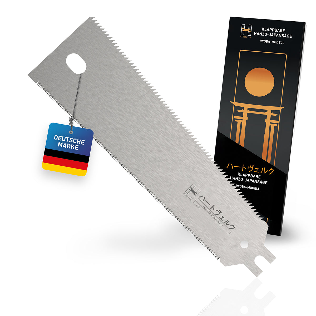Ersatzsägeblatt für Japansäge Hanzo - 240 mm, doppelseitig gezahnt, SK4-Karbonstahl, kompatibel mit Hanzo Ryoba, deutsche Markenqualität.