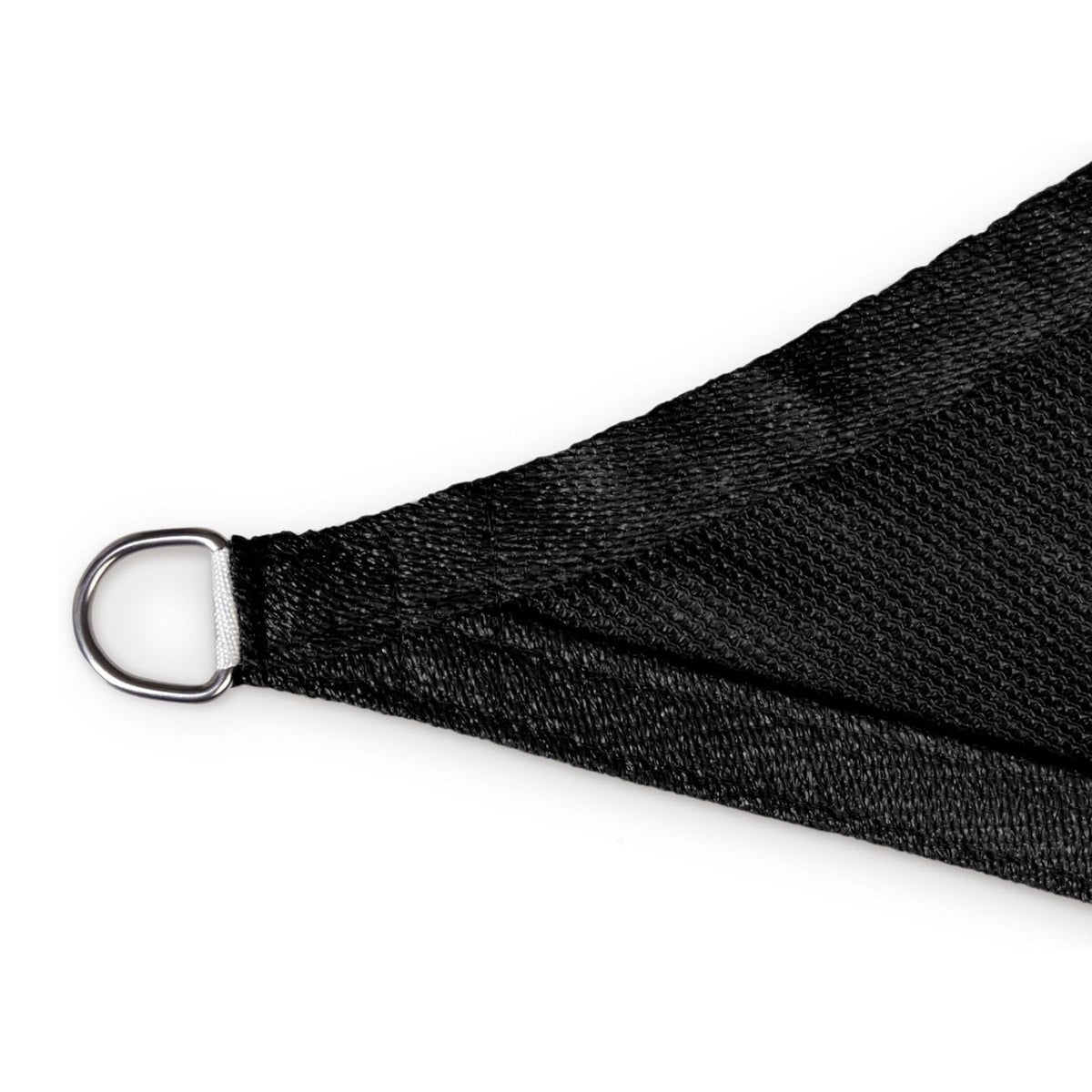 Sonnensegel 100% HDPE mit Stabilisator für UV-Schutz - Rechteck 5 x 7 Meter - Schwarz, reißfest mit rostfreiem Metallring
