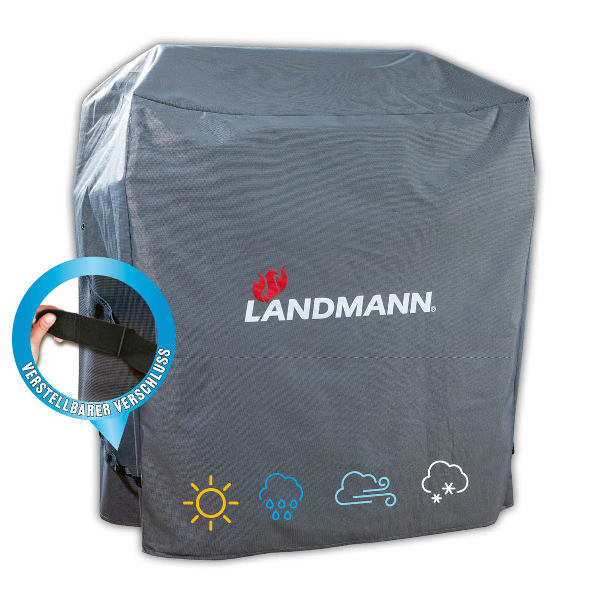 Premium Wetterschutzhaube - 60 x 96 x 120 cm, wasserdicht, UV-beständig und kältefest mit verstellbarem Verschluss.