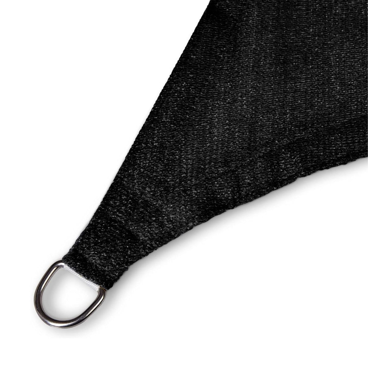 Sonnensegel 100% HDPE mit Stabilisator für UV-Schutz - Rechteck 4 x 5 Meter - Schwarz, robustes Material mit Edelstahlring.