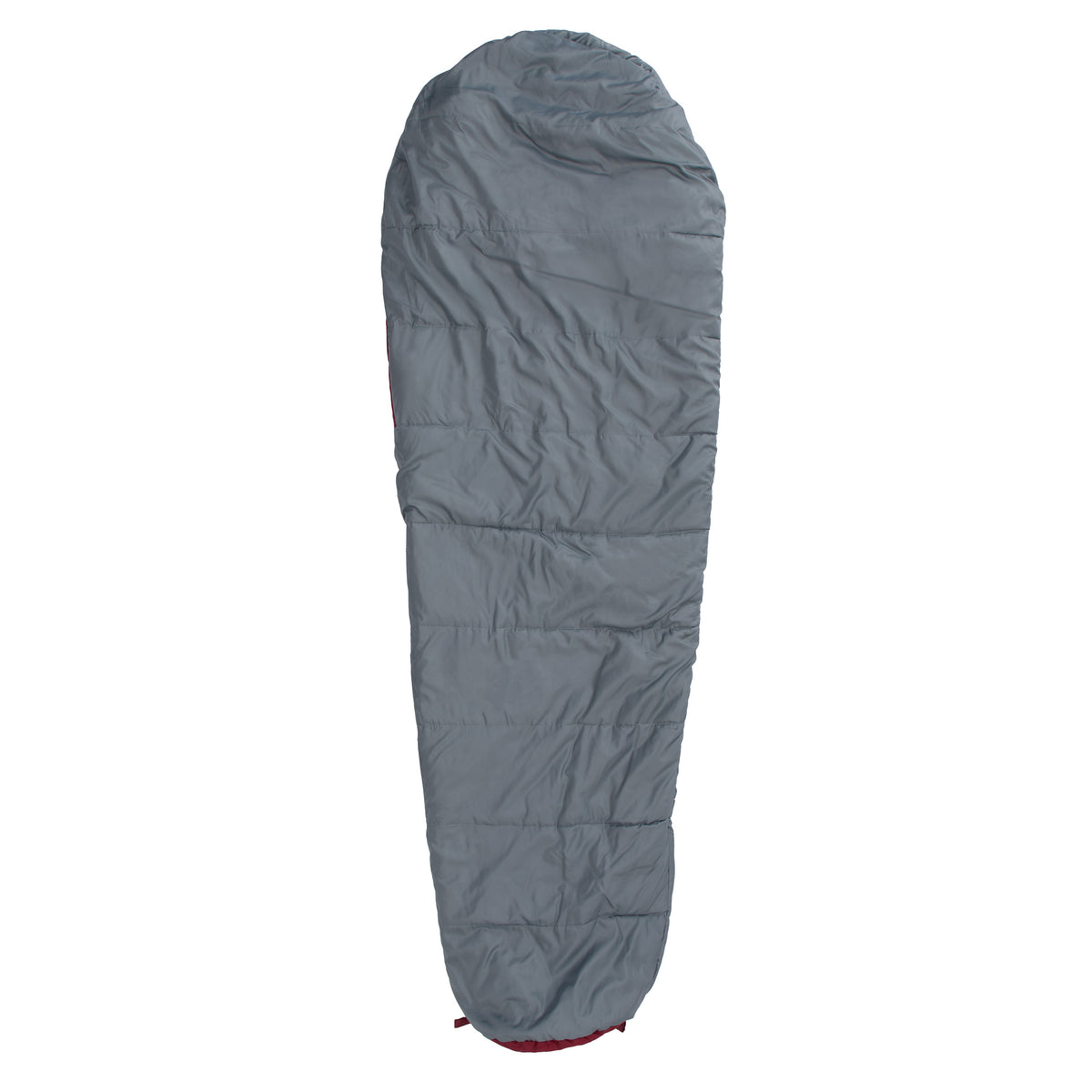 Camping Schlafsack Classic - Mumienschlafsack in Weinrot, wasserabweisend, mit Konturkapuze und Packsack, 230 x 80 x 55 cm.