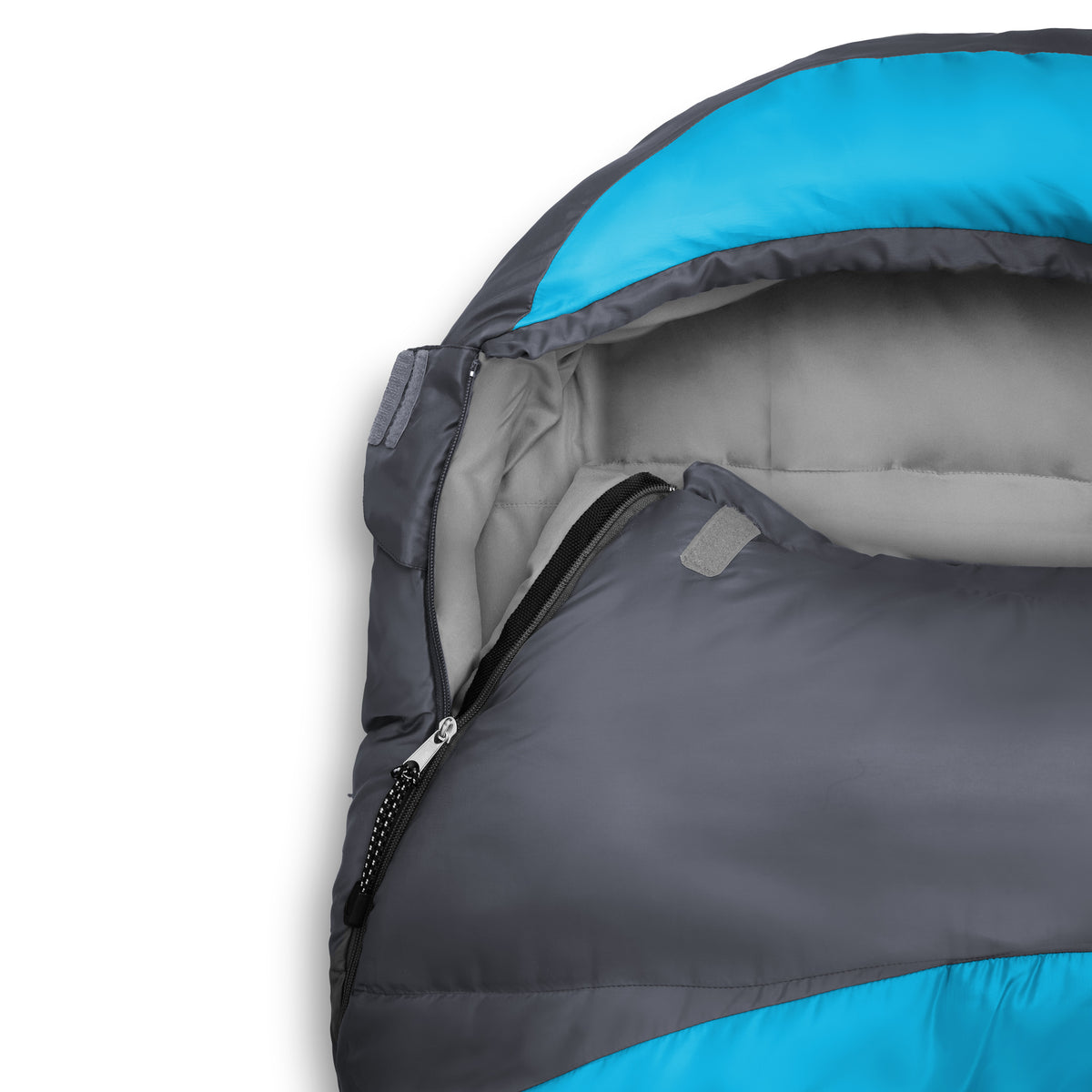 Camping Schlafsack Classic - Mumienschlafsack mit Tasche, wasserabweisend, atmungsaktiv, 230x80x55 cm, türkis von Lumaland Outdoor.
