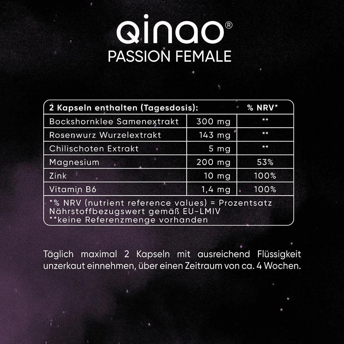 Nahrungsergänzungsmittel PASSION FEMALE & MALE 2er-Set mit Bockshornklee, Rosenwurz, Chili, Magnesium, Zink, Vitamin B6.
