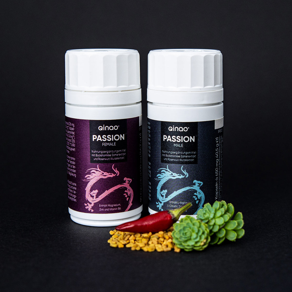 Nahrungsergänzungsmittel FEMALE - 90 Kapseln mit Vitamin B6, Zink, Rosenwurz, Bockshornklee, Chili, vegan, zuckerfrei, laktose- und glutenfrei.