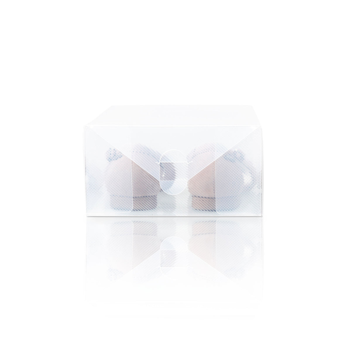 Herren Schuhbox - Transparent und stapelbar - 5er Set - 35x22x14 cm mit Transportgriff, ideal zur sicheren Schuhaufbewahrung.