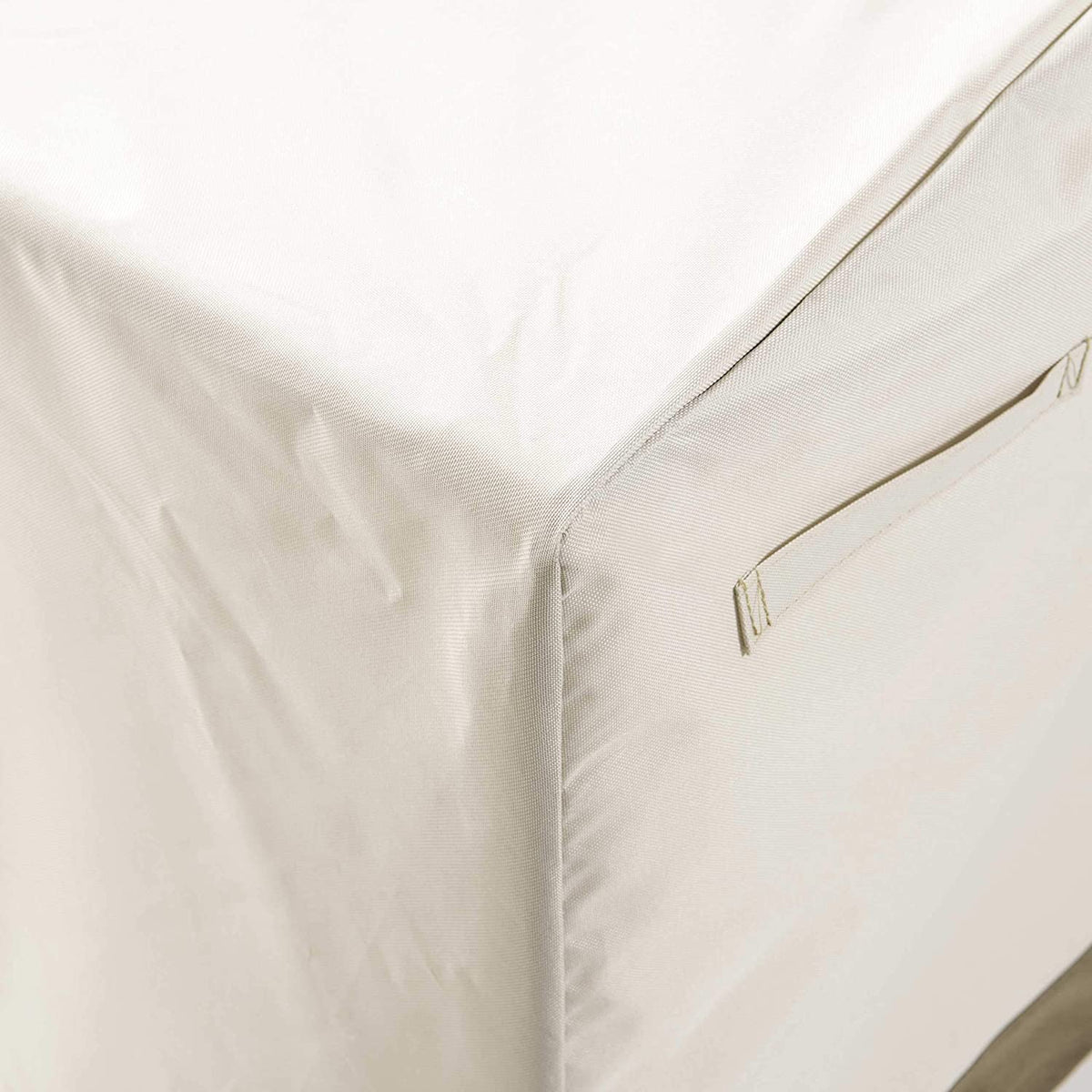 Abdeckplane für Gartentisch 183x114,3x67,3 cm beige aus wasserdichtem, reißfestem 600D Oxford Gewebe mit UV-Schutz.