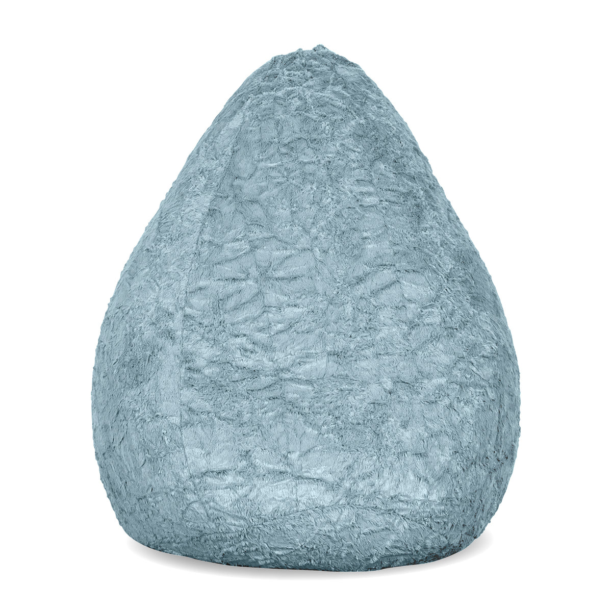 Luxury Fluffy Sitzsack (120 L) in Pastel Blau, weicher Webplüsch, formanpassend, geruchsneutral und robust für drinnen.