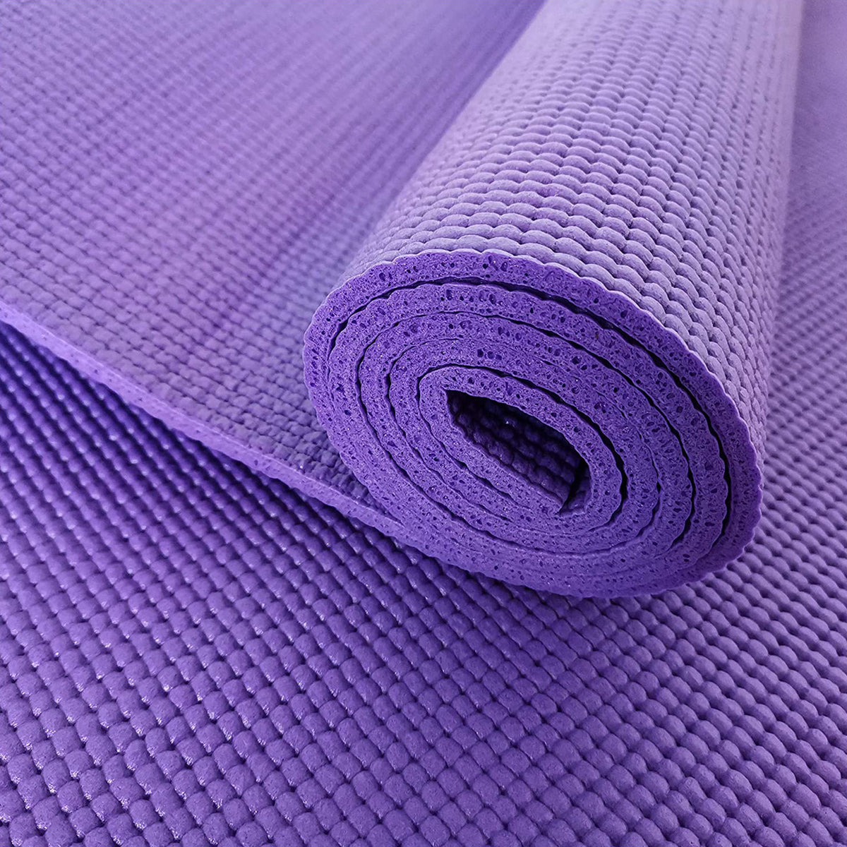 Fitnessmatte Yogamatte "Annapurna Comfort" 183x61 cm, violett, rutschfest, weich und pflegeleicht für Pilates und Fitness.