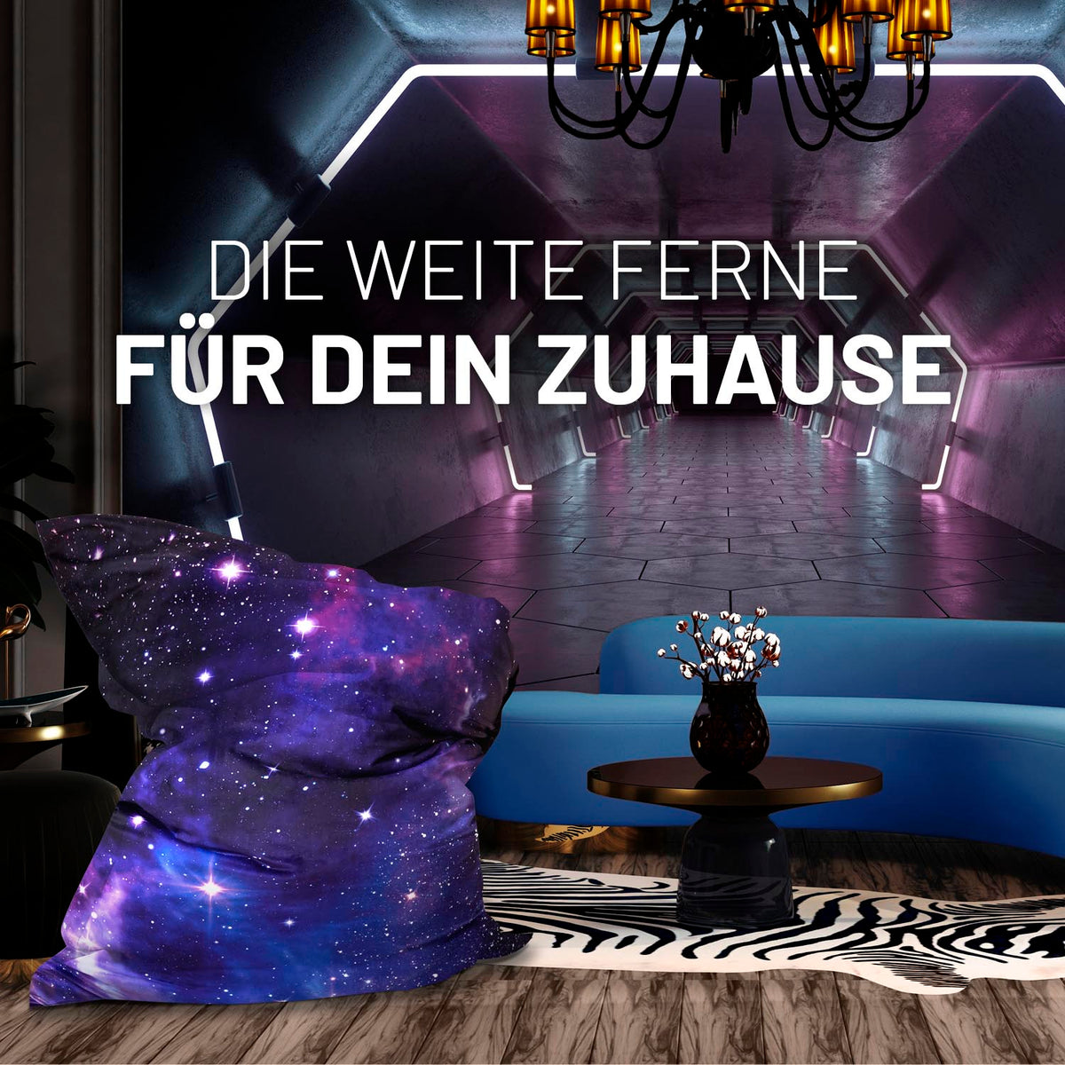 Sitzsack Classic XXL (380 L) Special Edition Galaxy, indoor & outdoor, modernes Design mit hochwertiger Polsterung und pflegeleichtem Material.