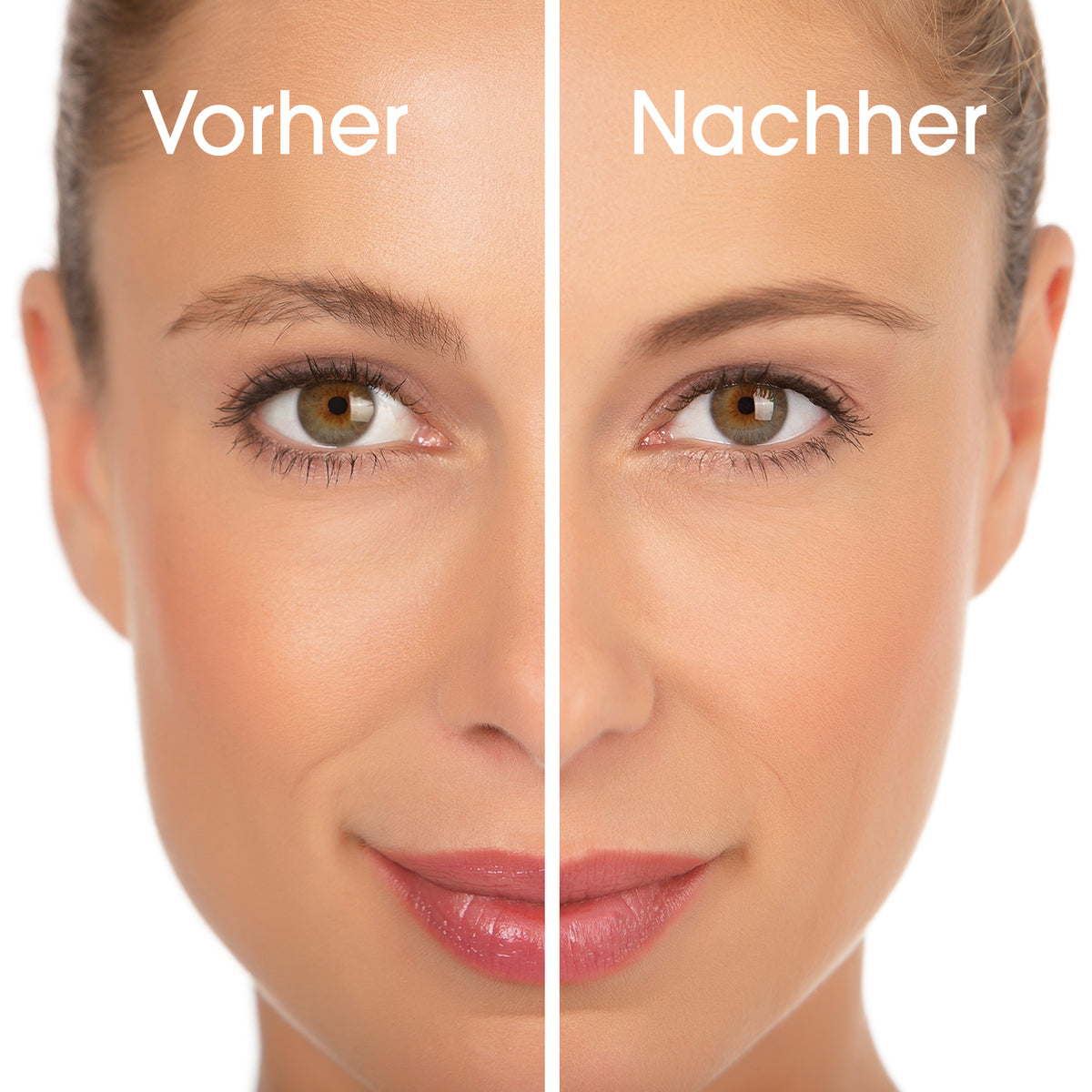 Haarentferner "Perfect Shave" im Vorher Nachher Vergleich für glatte Gesichtshaut