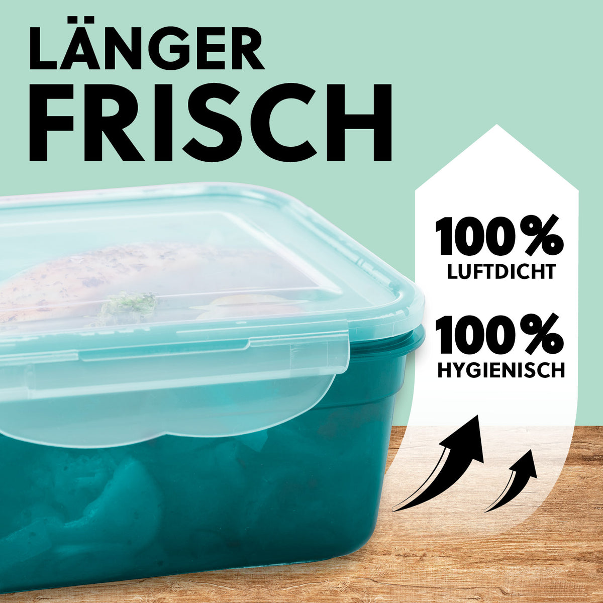 Frischhaltedosen Klick-it, 28-tlg., Smaragd – luftdichte BPA-freie Kunststoffdose mit Klickverschluss für lang anhaltende Frische.
