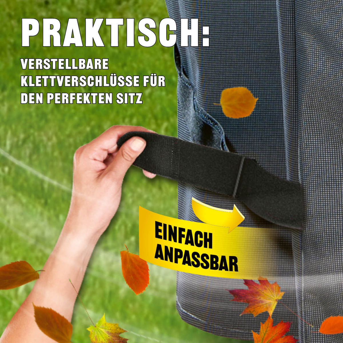 Premium Wetterschutzhaube M (60 x 80 x 120 cm) - grau mit verstellbaren Klettverschlüssen für optimalen Sitz am Grill.