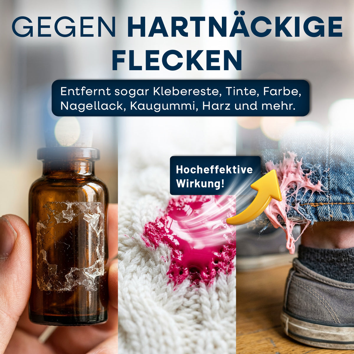 Orangenreiniger - 2 x 500 ml Konzentrat inkl. Sprühflasche entfernt hartnäckige Flecken wie Klebereste, Tinte, Farbe, Nagellack, Kaugummi und Harz wirkungsvoll.