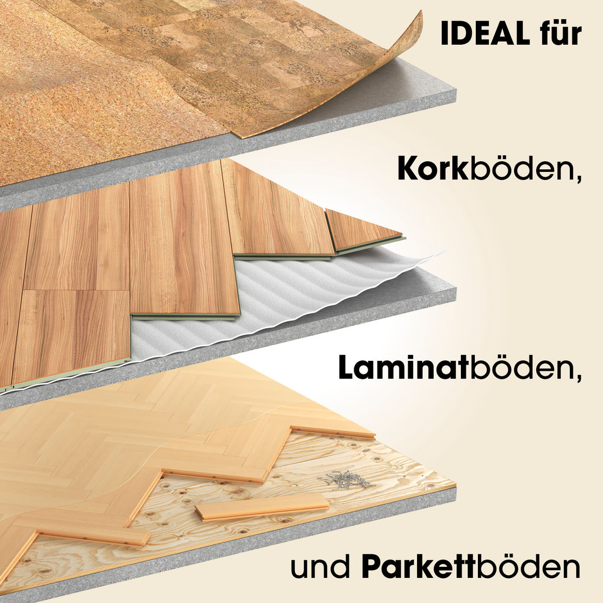 Reparaturset für Laminat & Parkett zum Ausbessern von Kork-, Laminat- und Parkettböden einfach und effektiv.
