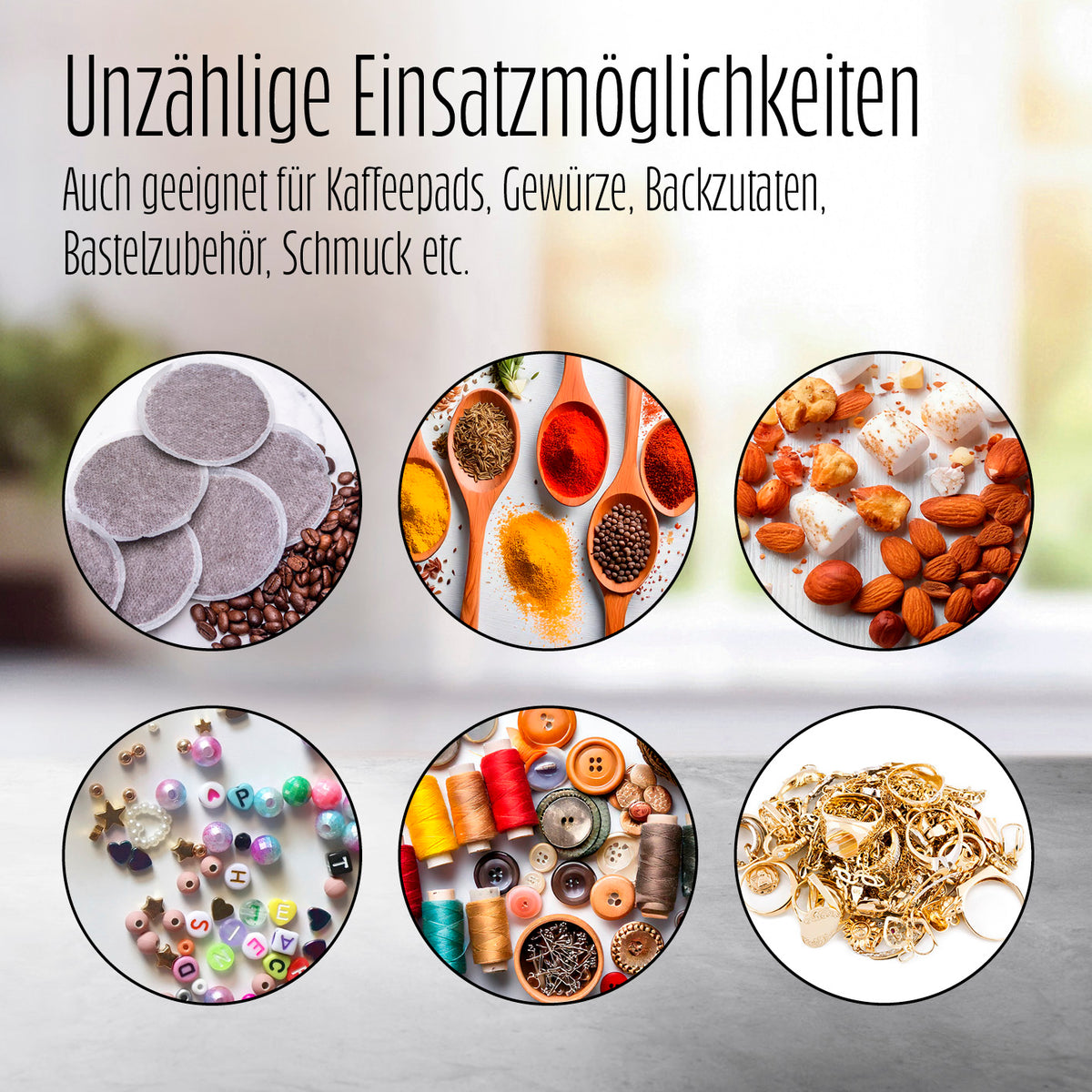 Cuisine Teebox aus Bambus mit 10 Fächern, ca. 36,7 x 20 x 9 cm, nachhaltige Aufbewahrung für Tee, Gewürze, Kaffee-Pads und Kleinkram.