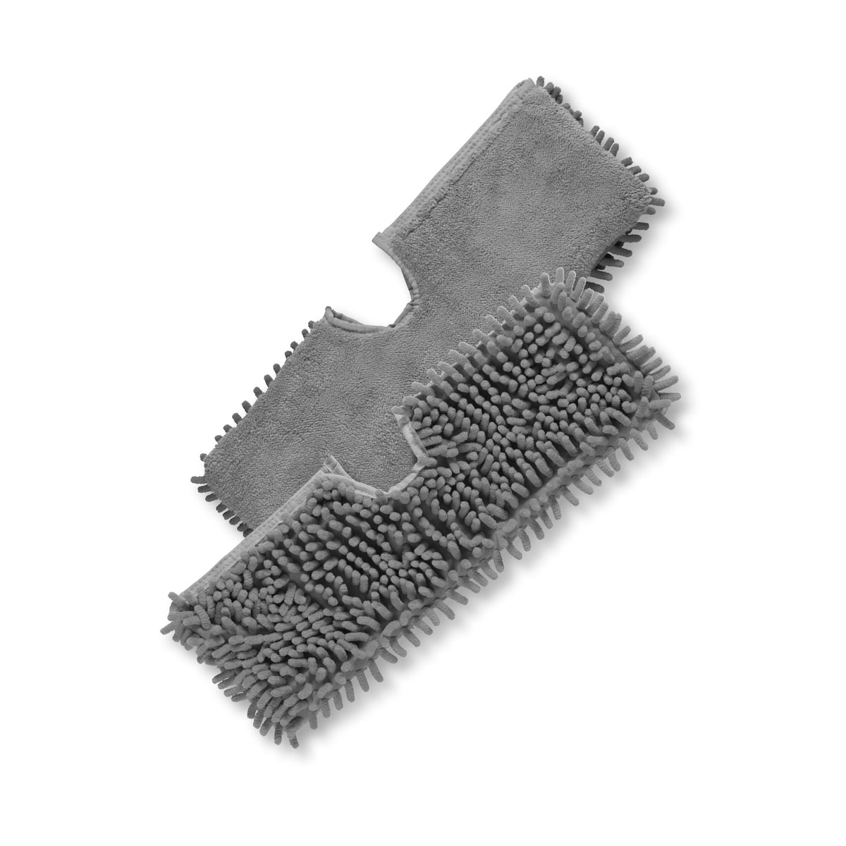 Ersatz-Wischtücher - Für Spray-Mopp mit Wendefunktion - 2er-Set in Grau mit Chenillefasern