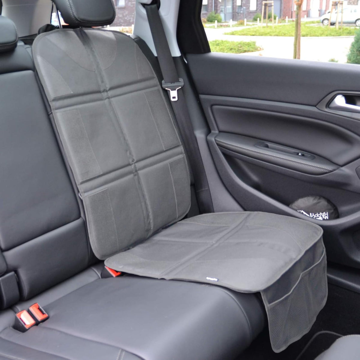 Auto-Kindersitzunterlage aus strapazierfähigem Material, schützt Fahrzeugsitz vor Kratzern und Verschmutzung durch Kindersitz oder Babyschale