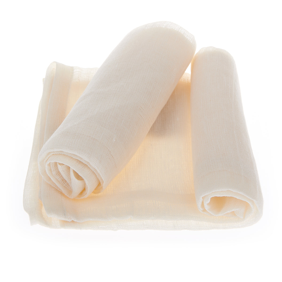 Passiertuch - 50 x 50 cm - 2er Set, zwei leichte, fein gewebte Tücher in naturweiß, ideal zum Filtern und Abseihen.