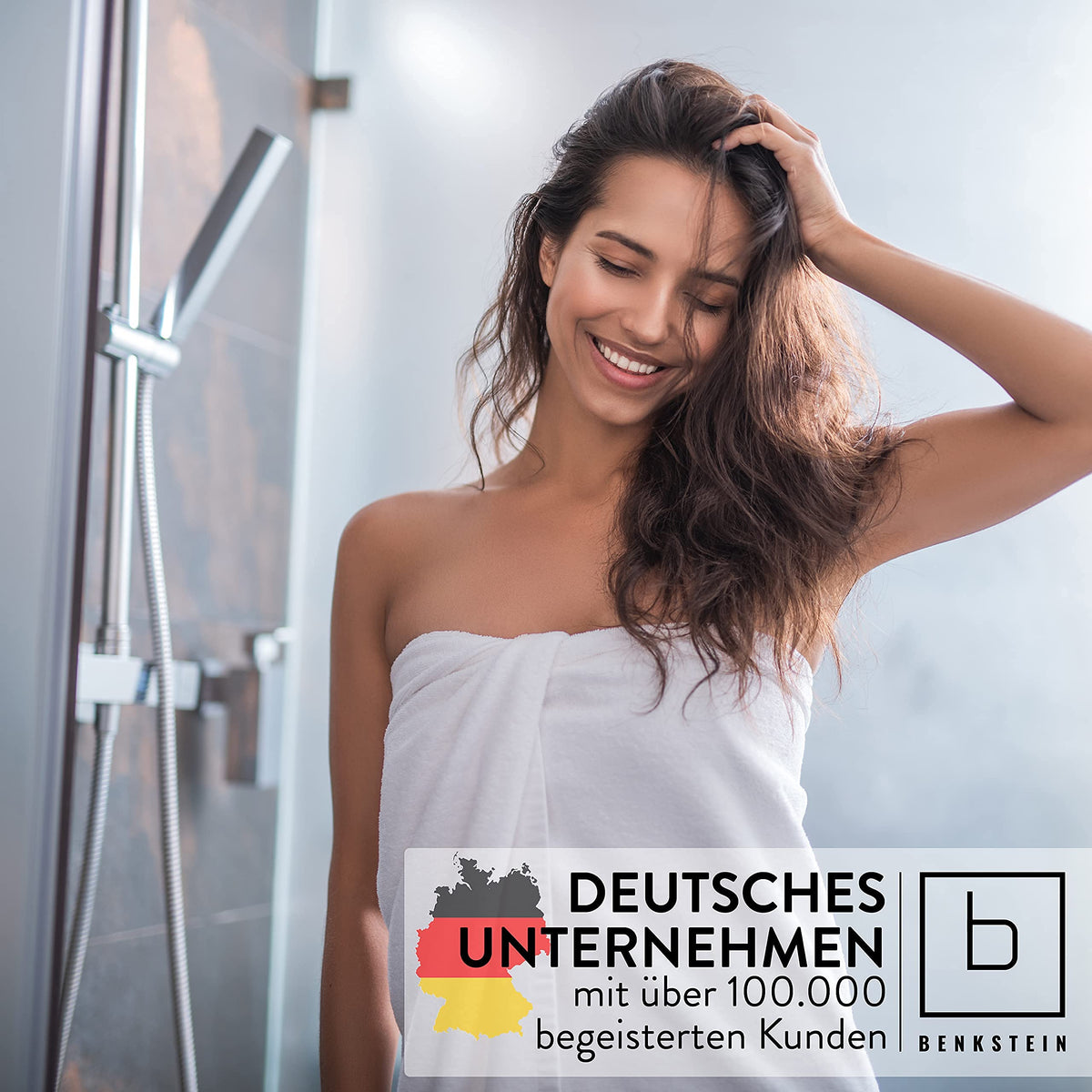 Brauseschlauch Edelstahl - 2 m, flexibel und rostfrei für komfortable Nutzung mit handelsüblichen Duscharmaturen.