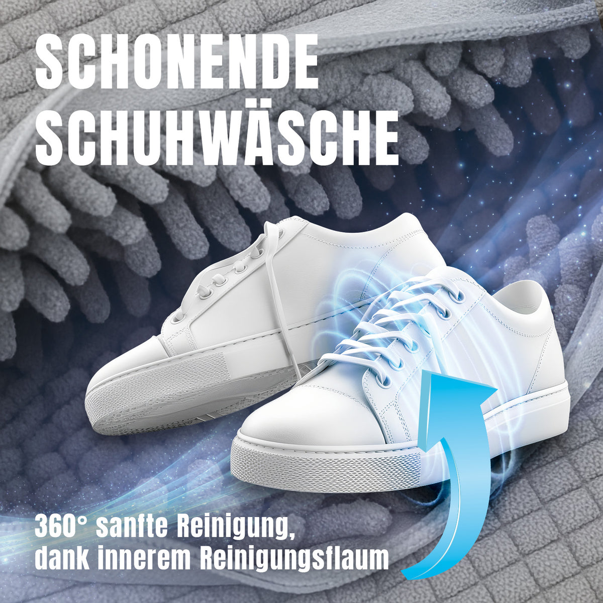 Schuhwaschbeutel – Wäschenetz für Schuhe schützt sanft Schuhe durch 360° Reinigung und schützt Material, Form und Nähte.