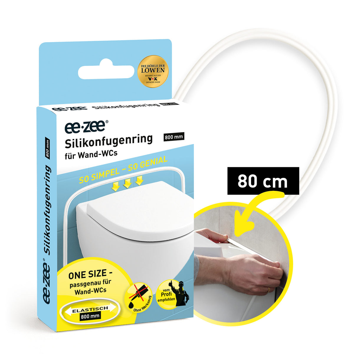 Fugenring 80 cm für WC/Urinal als Silikonfugenring in quadratischem Bildformat, Galerieposition 1, 1417x1417 px.