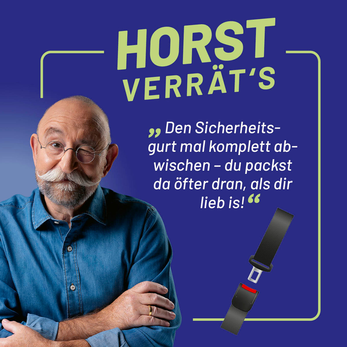 Auto-Innenraumreiniger Bild 6 mit Horst Lichter Tipp zum gründlichen Reinigen des Sicherheitsgurts im Auto Innenraum.