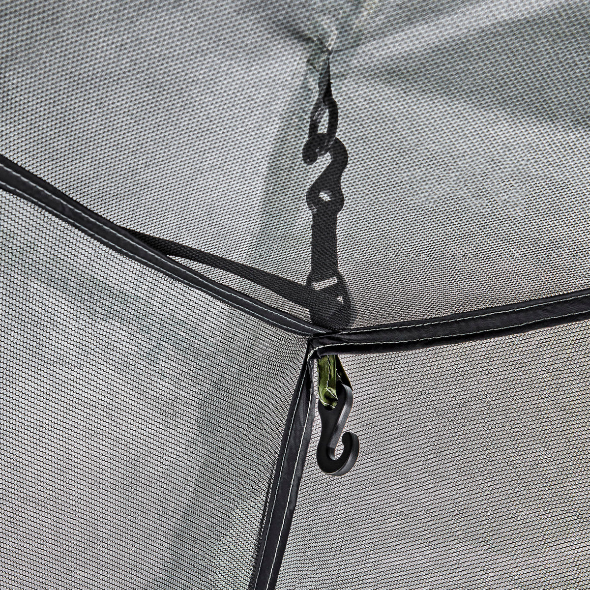 Moskitonetz Einbausatz für Pavillon - 240 x 240 x 175 cm - schwarz mit feinmaschigem Gewebe und stabilen Haken für sicheren Insektenschutz im Außenbereich.