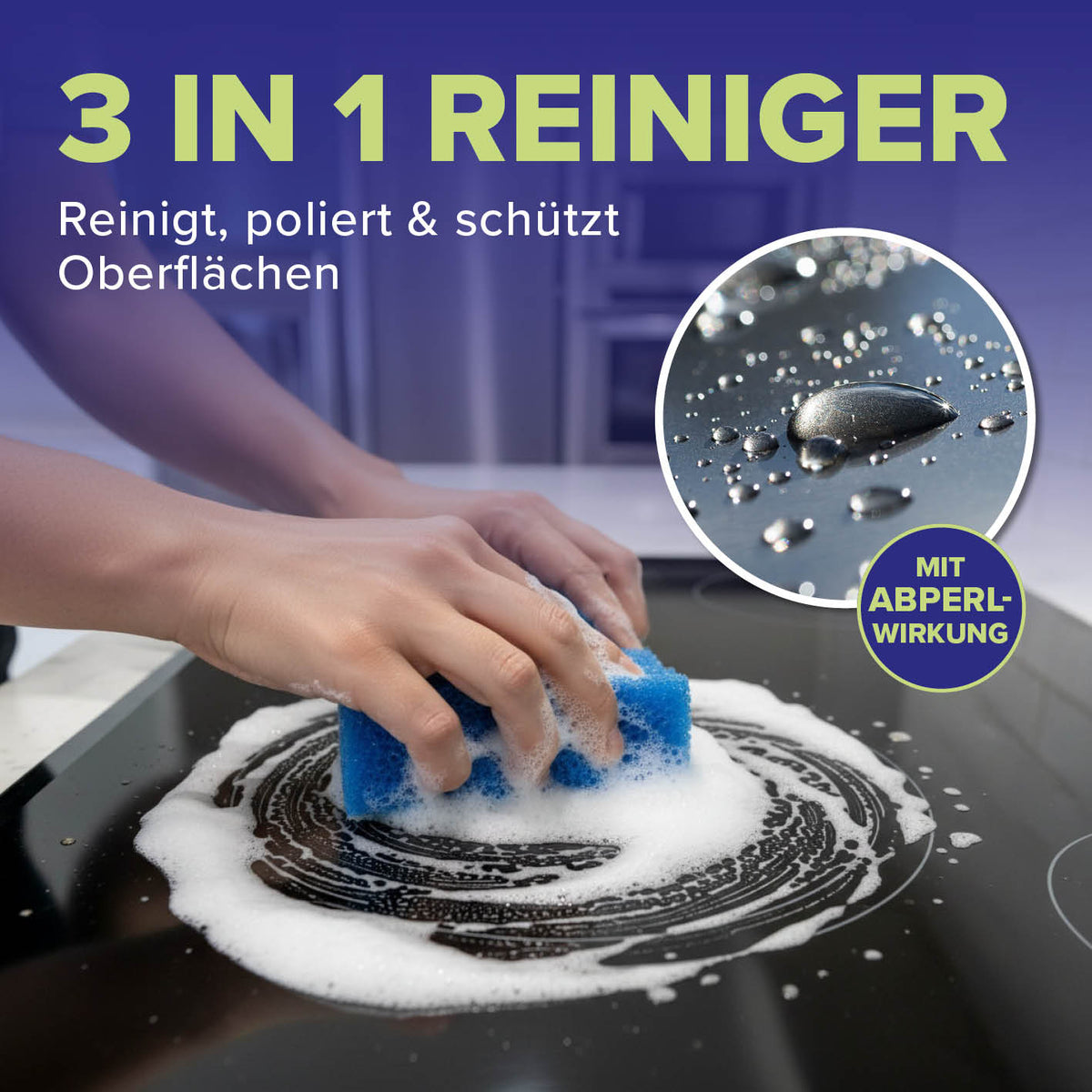 Putzstein - 500 g als 3-in-1 Reiniger reinigt, poliert und schützt Oberflächen mit zusätzlicher Abperleffekt-Wirkung.