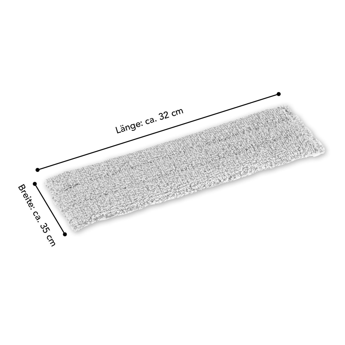 Ersatz-Wischtuch 2er-Set - grau Maßangaben Länge ca. 32 cm und Breite ca. 3 Komma 5 cm