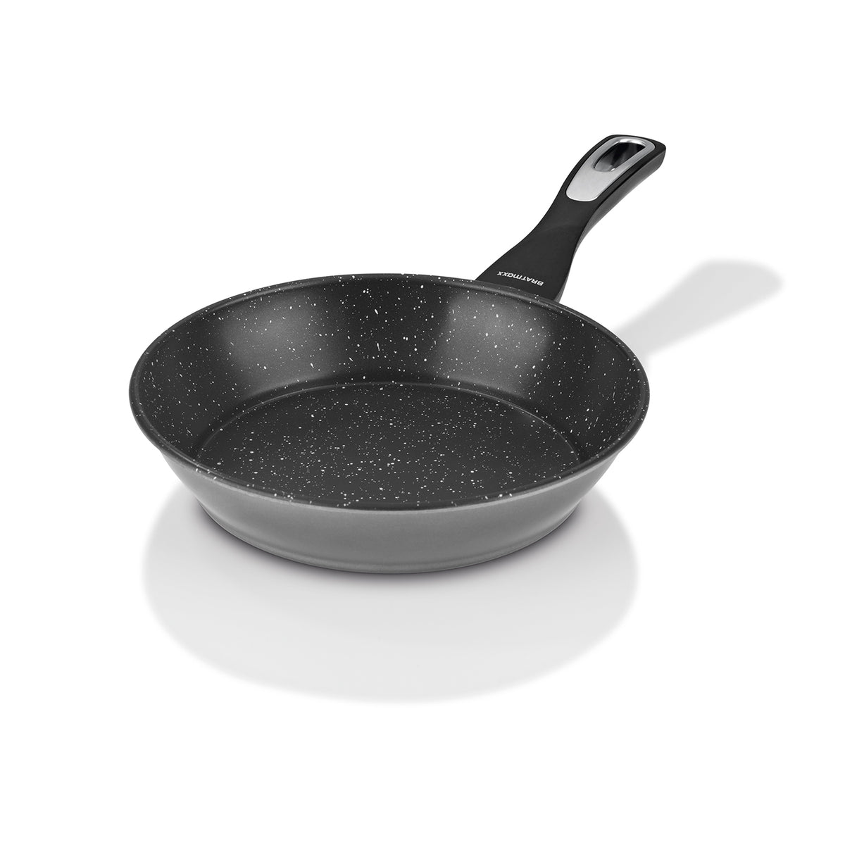 Keramik-Pfanne - 24 cm - Anthrazit mit ergonomischem Griff und gesprenkelter Innenfläche