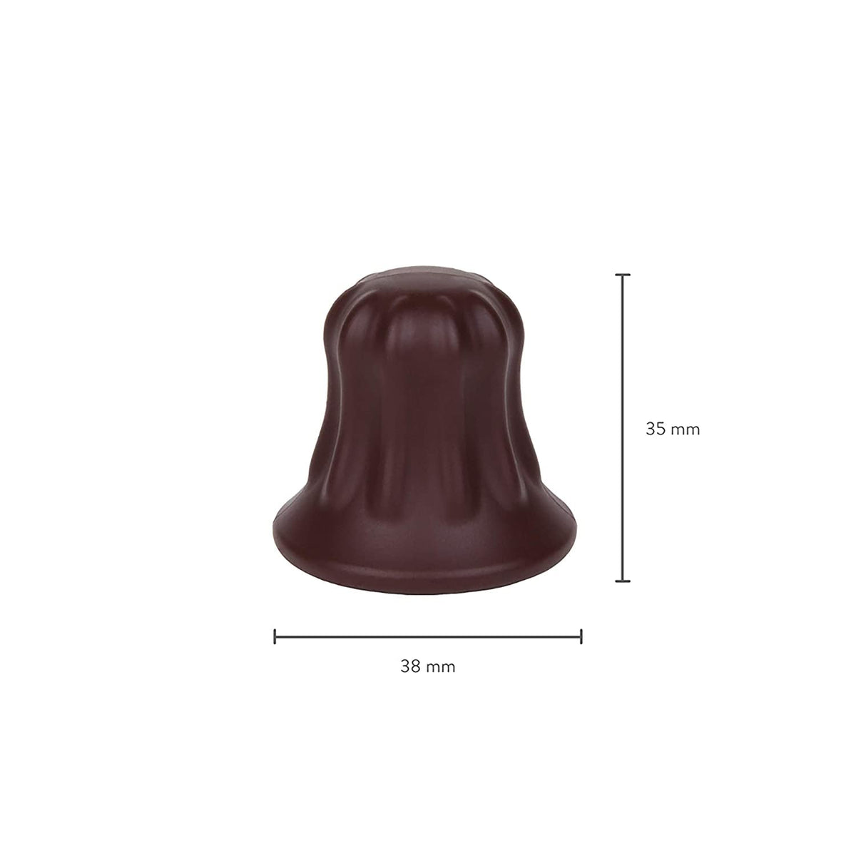 Haarstütze chocolate 3,5cm braun aus flexiblem Material mit glatter Oberfläche und leicht gewellter Form zur Unterstützung von Haarfrisuren.