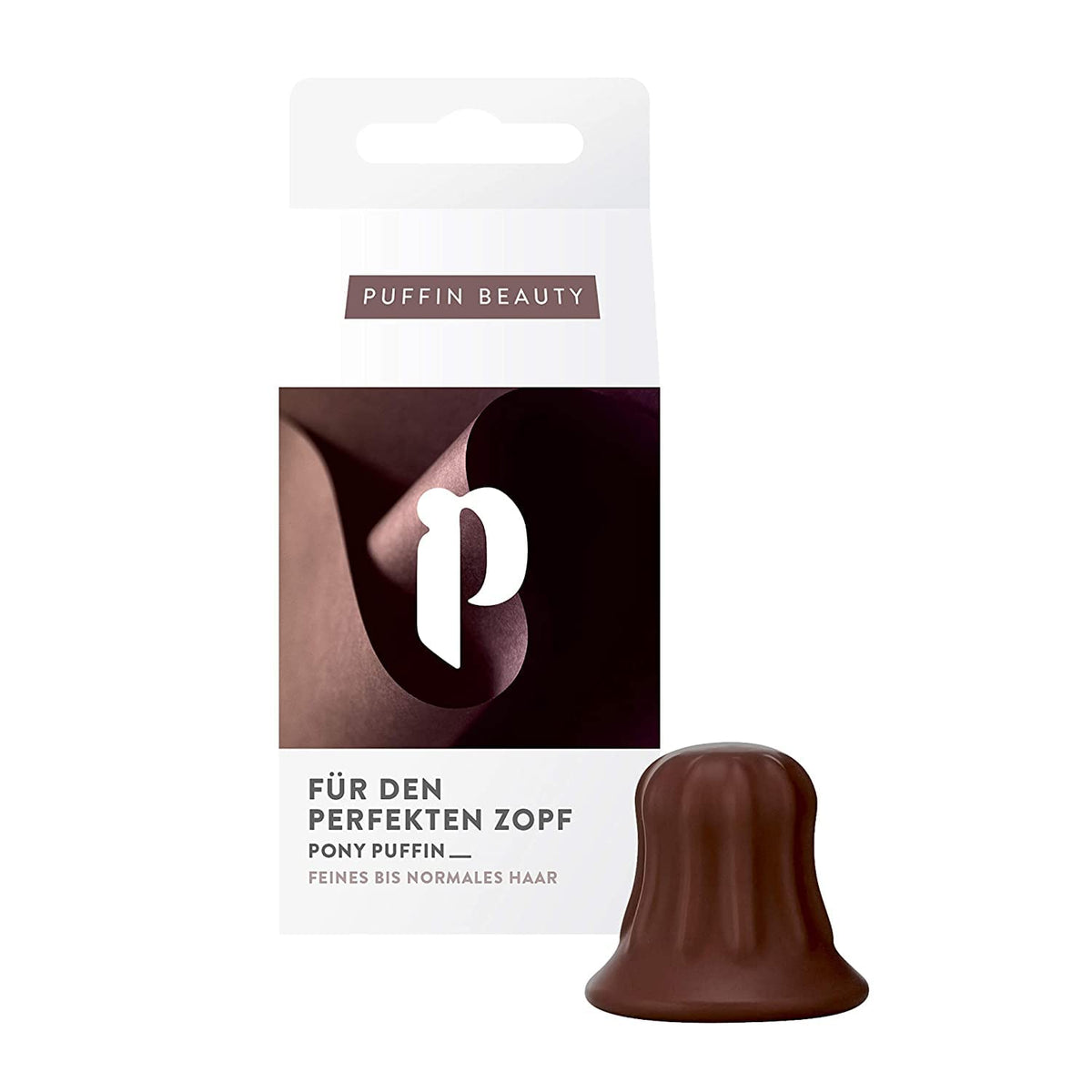 Haarstütze chocolate 3,5cm braun aus flexiblem Material für feines bis normales Haar, ideal für einen festen und komfortablen Pferdeschwanz.