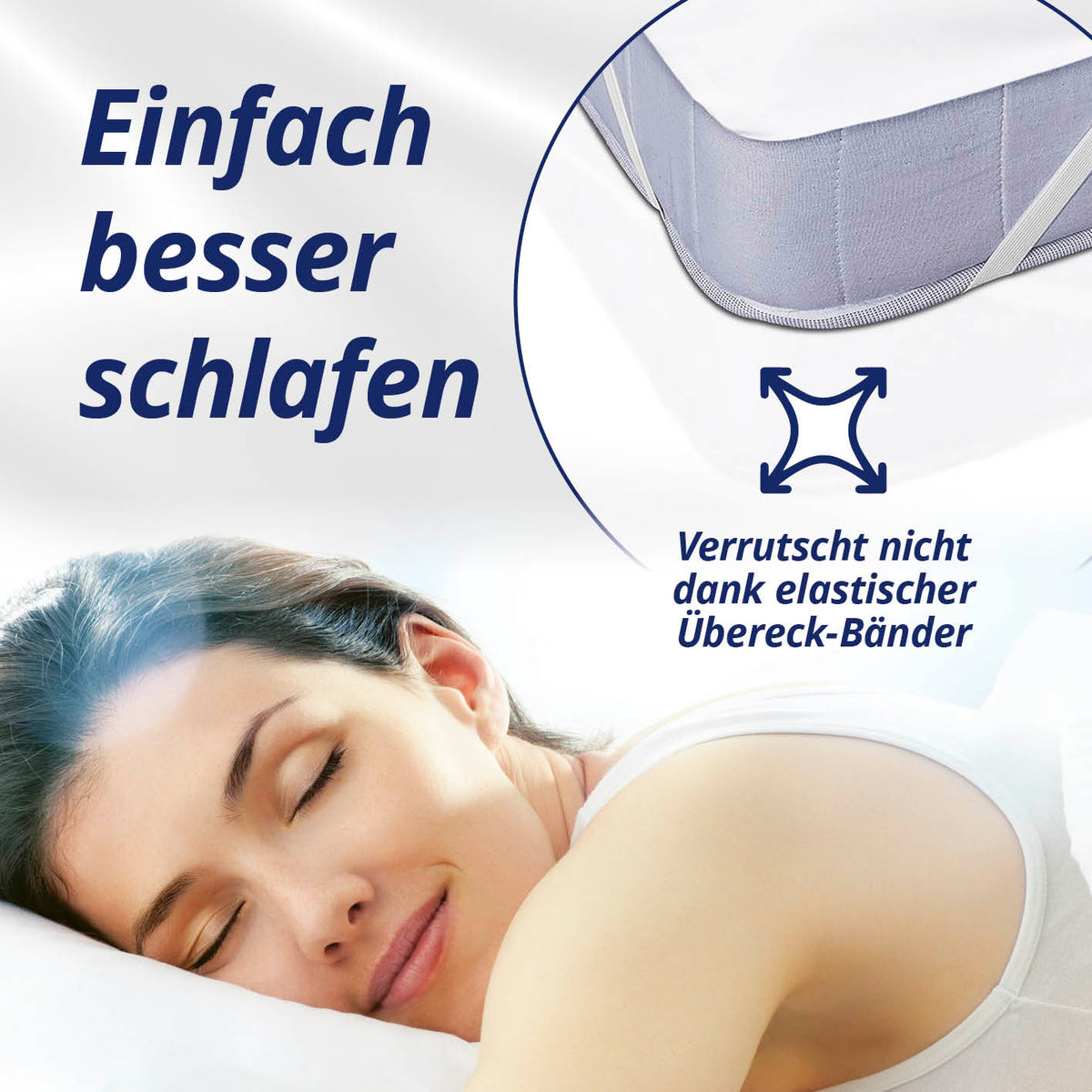 Wasserundurchlässige Matratzenauflage - 140 x 200 cm - 2er-Set mit elastischen Bändern für rutschfesten Schutz der Matratze.