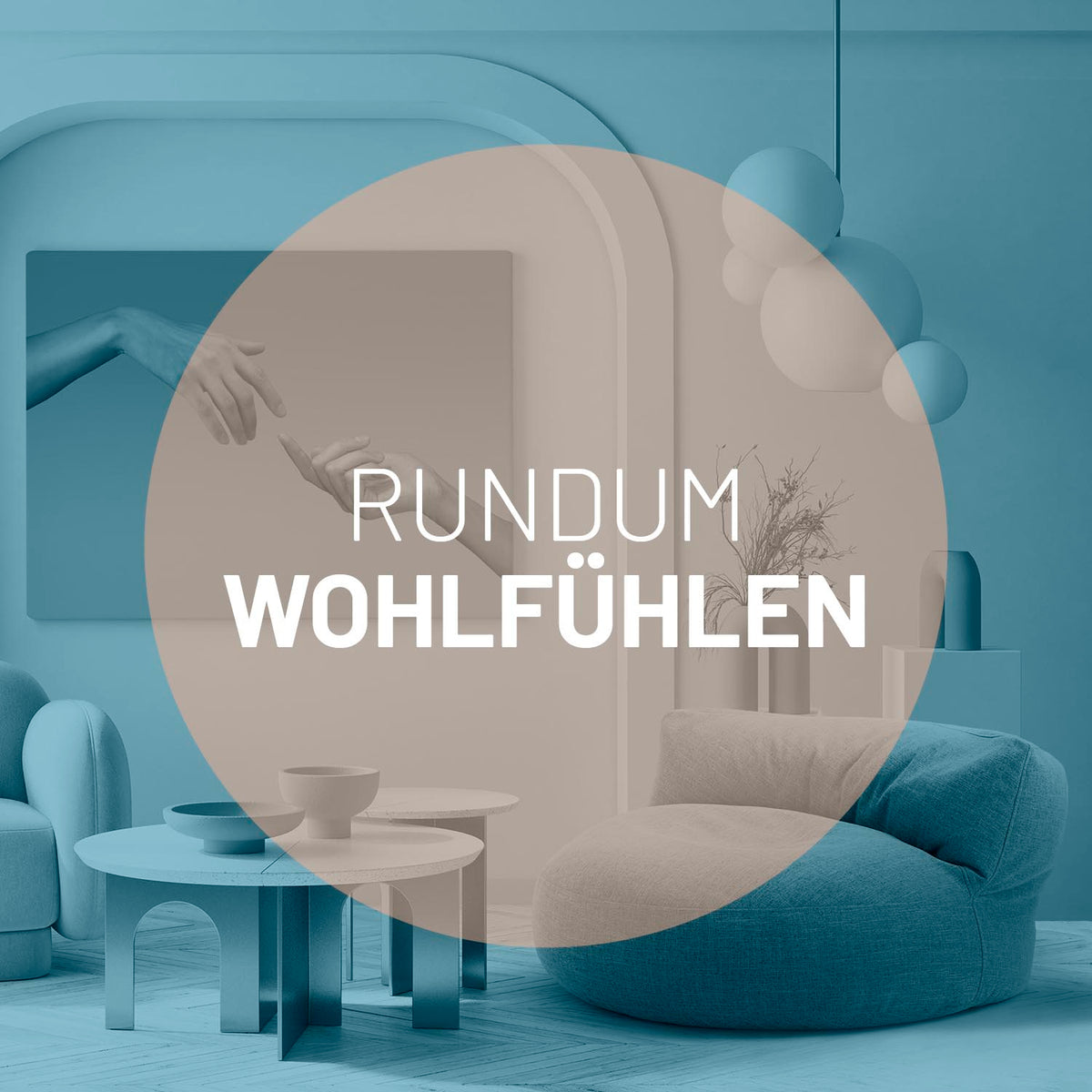 Interior Line Sitzsack-Lounge (320 L) Aquamarin aus leinenartigem Material für gemütliche Indoor-Sitzbereiche.