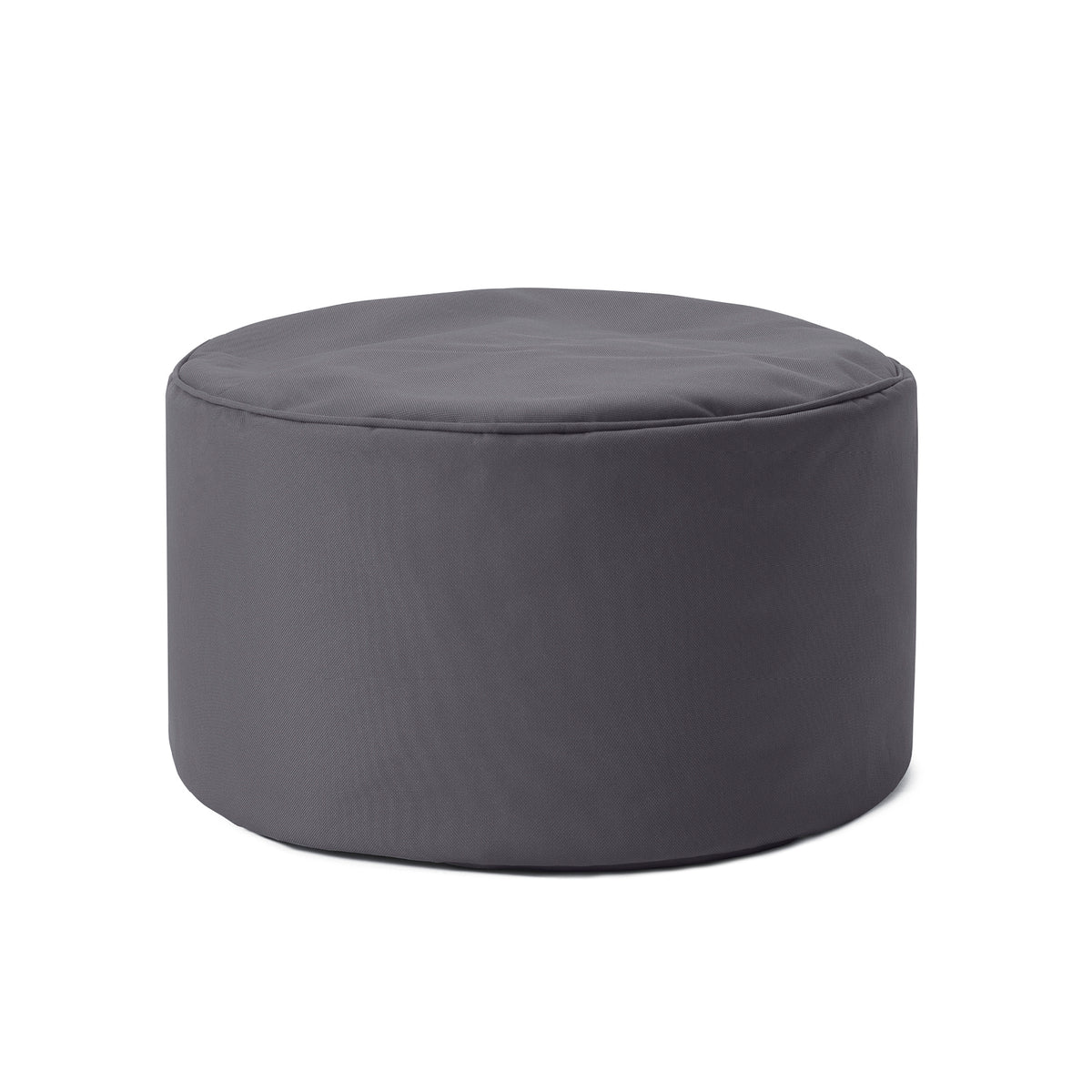 Sitzsack-Hocker/Pouf (50 L) Anthrazit, multifunktional, leicht, langlebig, für indoor & outdoor, pflegeleicht mit verdecktem Reißverschluss.