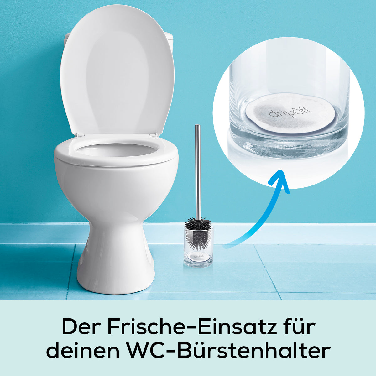 Anti-Nässe-Pad - Einsatz für WC-Bürstenhalter - 50er-Set saugt Tropfwasser auf und verhindert Pfützen und Gerüche im Bürstenhalter.